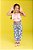 CONJUNTO INFANTIL-CALÇA TOP LAÇO ALFAIATARIA ESTAMPADO - Imagem 1