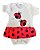 Body bebê  joaninha com saia - Imagem 1