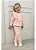 Conjunto Infantil Moletom Térmico Babado em Renda Rosa - Imagem 2