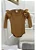 Body Bebê Infantil Marrom babado - Imagem 1