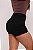 Short Jeans Preto Feminino Curto Cintura Alta Com Barra | Botão Dourado | 100% Algodão | Sem Elastano - Imagem 5
