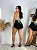 Short Jeans Feminino Destroyed Preto casuaal com forro cintura alta Com Barra Desfiada | Sem elastano moda verão - Imagem 5