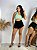 Short Jeans Feminino Destroyed Preto casuaal com forro cintura alta Com Barra Desfiada | Sem elastano moda verão - Imagem 6