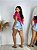 Short Jeans Destroyed Tradicional Lavagem Clara Barra Desfiada - Imagem 6