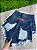 Short Jeans Feminino Destroyed Lavagem Azul Escura E Barra Desfiada - Imagem 8