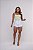Short Jeans Curto Feminino Cintura Alta Destroyed Branco Com Barra Desfiada- Sem Elastano 100% Algodão - Imagem 8