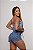 Short Jeans Feminino Cintura Alta Com Cinto Acoplado E Barra Costurada Desfiada- Sem Elastano - Imagem 9