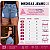 Short Jeans Feminino Destroyed Cintura Alta Marmorizado Com Strass E Barrinha Costurada | 100% Algodão Sem Elastano - Imagem 3