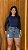 Short Jeans Feminino Destroyed Cintura Alta Marmorizado Com Strass E Barrinha Costurada | 100% Algodão Sem Elastano - Imagem 4