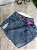 Short Jeans Feminino Destroyed Cintura Alta Marmorizado Com Strass E Barrinha Costurada | 100% Algodão Sem Elastano - Imagem 15