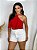 Short Jeans Branco Com Pedrinhas De Strass - Imagem 4