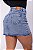 Saia Jeans Lavagem Clara Com Strass E Barrinha Costurada - Imagem 7