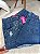 Short Jeans Cintura Alta Com Strass e Pedras Brancas - Imagem 5