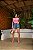 Short Jeans Feminino Cintura Alta Com Lavagem Marmorizada E Barrinha Costurada - Sem Elastano 100% Algodão - Imagem 5
