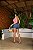Short Jeans Feminino Cintura Alta Com Lavagem Marmorizada E Barrinha Costurada - Sem Elastano 100% Algodão - Imagem 6