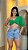 Short Jeans Feminino Com Barra e Cintura Alta Com Detalhe Na Lateral Lavagem Clara - 100% Algodão - Sem Elastano - Imagem 4