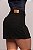 Saia Jeans Feminina Cintura Alta Preta Com Detalhes De Strass e Barra | 100% Algodão - Sem Elastano - Imagem 5