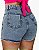 Short Jeans Tradicional Com Barrinha Costurada Marmorizada - Imagem 2