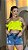 Short Jeans Feminino Cintura Alta Marmorizado Com Destroyed - Imagem 2