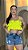 Short Jeans Feminino Cintura Alta Marmorizado Com Destroyed - Imagem 3