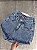 Short Jeans Feminino de Barra Marmorizado Com Detalhes de Strass- Sem Elastano - Imagem 5
