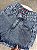 Short Jeans Feminino de Barra Marmorizado Com Detalhes de Strass- Sem Elastano - Imagem 8