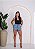 Short Jeans Feminino de Barra Marmorizado Com Detalhes de Strass- Sem Elastano - Imagem 4