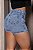Short Jeans Feminino de Barra Marmorizado Com Detalhes de Strass- Sem Elastano - Imagem 5