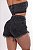 Short Jeans Feminino Cintura Alta Lavagem Estonada Com Barra Desfiada | Sem Elastano - Imagem 4
