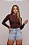 Short Jeans Cintura Alta Feminino Com Barra | Lavagem Clara | 100% Algodão | Sem Elastano - Imagem 2