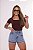 Short Jeans Lavagem Clara De Barra - Imagem 5