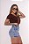 Short Jeans Lavagem Clara De Barra - Imagem 3