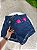 Short Jeans Feminino Cintura Alta Lavagem Escura - Sem Elastano Moda Blogueira - Imagem 11