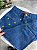 Short Jeans Lavagem Azul Com Bordados De Margaridas Amarelas - Imagem 2