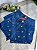 Short Jeans Lavagem Azul Com Bordados De Margaridas Amarelas - Imagem 1