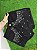 Short Jeans Preto Cintura Alta Com Aplicação de Strass e Pedras Brancas | Sem Elastano - Imagem 7