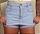 Short Saia Jeans Feminino Cintura Alta na Lavagem Clara I 100% Algodão - Sem Elastano - Imagem 1