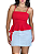 Saia Jeans Branca Com Strass - Imagem 1