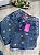 Short Jeans MOM Marmorizado Cintura Alta Com Barra Dobrada Bordado Olho Grego - Imagem 3