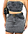 Conjunto Jeans Cropped Tomara Que Caia E Saia Lavagem Estonada - Imagem 5