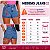 Short Jeans Feminino Cintura Alta Bordado Arara Colorida Lavagem Clara | Sem Elastano - Imagem 3