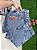 Short Jeans Feminino Cintura Alta Bordado Arara Colorida Lavagem Clara | Sem Elastano - Imagem 5