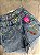 Short Jeans Feminino Cintura Alta Marmorizado Bordado Tropical Colorido Com Onça | 100% algodão - Imagem 13