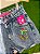 Short Jeans Feminino Cintura Alta Marmorizado Bordado Tropical Colorido Com Onça | 100% algodão - Imagem 11