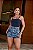 Short Saia Jeans Cargo Cintura Alta Com Bolsos Americanos Variadas Lavagens | Sem Elastano - Imagem 1