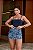 Short Saia Jeans Cargo Cintura Alta Com Bolsos Americanos Variadas Lavagens | Sem Elastano - Imagem 5