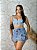 Cropped Jeans Denim Feminino Com Alças E Detalhe Nas Costas - Imagem 6