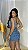 Cropped Jeans Denim Feminino Com Alças E Detalhe Nas Costas - Imagem 5