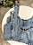 Cropped Jeans Denim Feminino Com Alças E Detalhe Nas Costas - Imagem 3