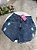 Short Jeans Feminino Cintura Alta Marmorizado com Strass e Detalhes Destroyed - Imagem 10